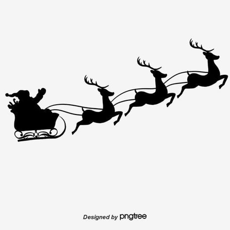 Santa Reindeer Silhouette, My Downloads, Santa Claus Silhouette, Christmas Window Silhouettes, Christmas Silhouette Images, Santa Claus Sketch, Christmas Sketch Ideas, Reindeer Sketch, Christmas Design Ideas