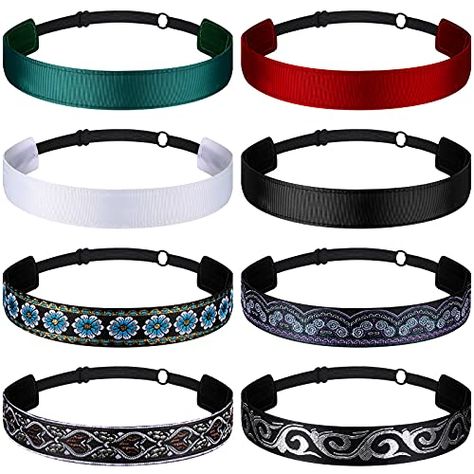 8 Pcs Woman Elastic Headband Adjustable Non Slip Velvet Lined Headbands Solid Color Boho Headband for Women Sport Yoga Work Makeup Stylish Hairband (Classic Style) Ballet Hair Accessories, Selfcare Gifts, Ballet Hairstyles, Makeup Headband, Birthday Barbie, Barbie 80s, Pretty Headbands, Camping Summer, Work Makeup