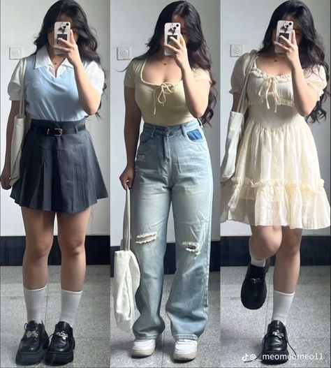 Chubby Outfit Ideas, Outfit Inspo For Summer, Korea Outfits, Outfits For Chubby Girls, Chubby Girl Outfits, Chubby Style, Outfit Ideas Korean, Ukay Ukay, Curvy Casual Outfits