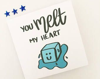 Funny Valentine card, Cute card, Pun card, Valentine's card, You melt my heart, Boyfriend, Girlfriend, Partner Pun Cards, Cheesy Puns, Punny Cards, Drawings For Boyfriend, Easy Valentine Crafts, Funniest Valentines Cards, Birthday Gifts For Boyfriend Diy, Melt My Heart, Love Puns