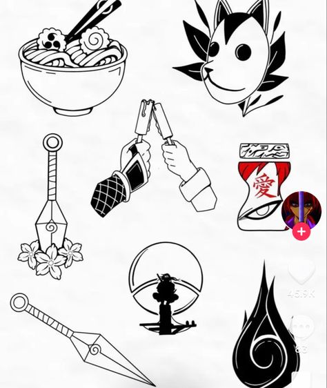 Naruto Small Tattoos, Anbu Itachi, Anbu Tattoo, Naruto Ramen, Fenrir Tattoo, Nerdy Tattoos, Petit Tattoo, Manga Tattoo, One Piece Tattoos