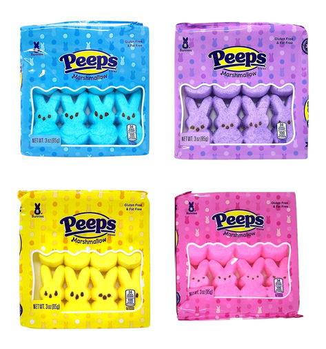 4 Packs of Peeps Candy Including 1 Pack Each of Pink, Blue, Purple, and Yellow
Each Pack of Peeps Has 8 Bunny Shaped Peeps and is 3 Ounces
These Marshmallow Peeps are All the Traditional Peeps Flavor and is Coated in Sugar on the Outside
Easter Bunny Shaped Peeps Marshmallow Candy is Gluten Free and Fat Free
These are Perfect for Easter Parties and Make Great Easter Basket Stuffers for Kids Marshmallow Pops Christmas, Brooklyn Outfit, Peeps Flavors, Marshmallow Bunnies, Peeps Marshmallow, Peeps Candy, Squishy Ideas, Easter Marshmallow, Easter Basket Gifts