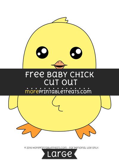 Free Baby Chick Cut Out - Large Chick Template Free Printable, Chick Template, Easter Chicken, Easter 2023, Farm Activities, Baby Chick, Easter Chick, Group Ideas, Easter Printables