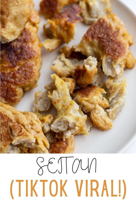 Instant Pot Seitan, Easy Seitan Recipe, Make Seitan, How To Make Seitan, Seitan Recipe, Seitan Chicken, Homemade Seitan, Veggie Meat, Vegan Meat Recipe