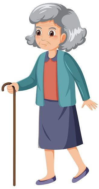 Elderly woman holding crane | Premium Vector #Freepik #vector #cartoon-drawing #cartoon-svg #old-character #character-art Grand Mother Cartoon, Old Woman Character Design, Old Woman Cartoon, Old Woman Drawing, Old Lady Pics, Old Lady Cartoon, Drawing Stand, Family Activities Preschool, Lady Cartoon