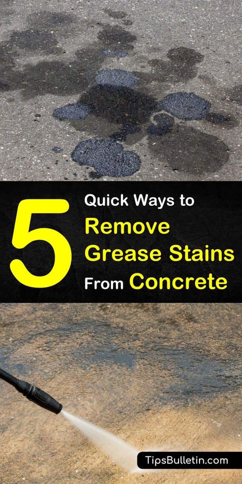 Remove Grease Stain, Concrete Cleaner, Grease Remover, Clean Concrete, Remove Oil Stains, Deep Cleaning Hacks, Kitty Litter, Washing Soda, Grease Stains