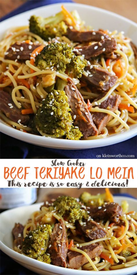 Beef Lo Mein Recipe, Beef Lo Mein, Easy Family Dinner, Lo Mein Recipes, Big Crowd, Lo Mein, Easy Family Dinners, Crock Pot Cooking, Slow Cooker Beef