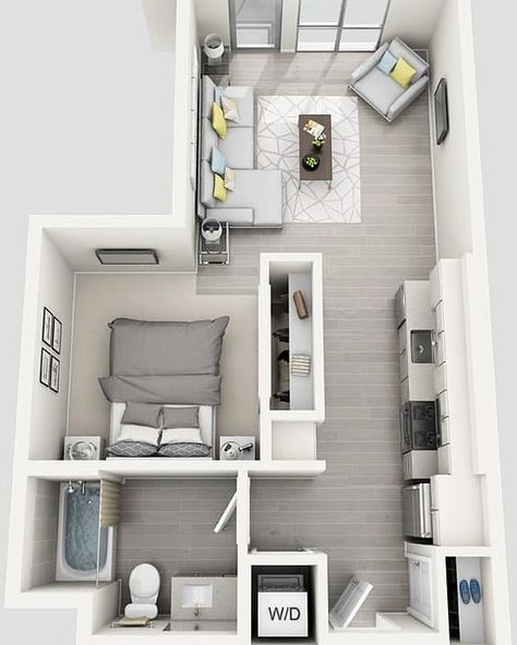 Kamar kos Studio Apartment Floor Plans, Apartment Floor Plans, Studio Apartment Layout, Sims 4 House Design, Sims Houses, Sims House Plans, Sims House Design, Apartment Layout, Apartment Plans