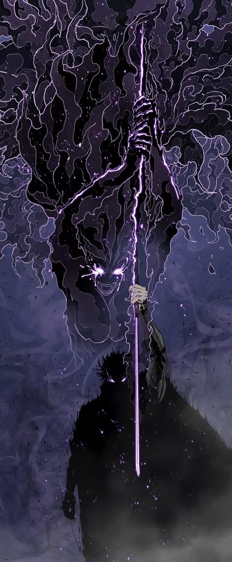 Dark Power Anime, Nephilim Aesthetic, Dark Powers Aesthetic, Darkness Powers, Manhwa Wallpaper Aesthetic, Manwha Wallpapers, Manhwa Magic, Legend Of The Northern Blade, Northern Blade