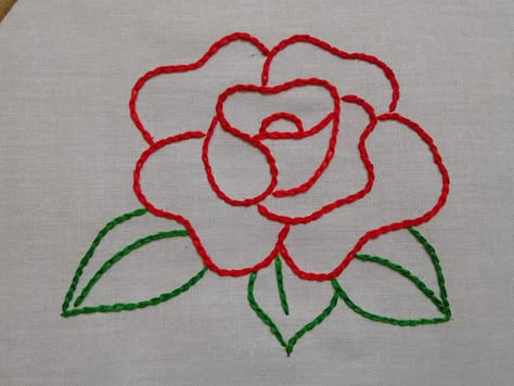 Hand Embroidery Chain Stitch Designs, Dress Hand Embroidery Designs, Back Stitch Embroidery Design, Aari Work Motifs, Simple Flower Embroidery Designs, Back Stitch Embroidery, Simple Hand Embroidery, Crewel Embroidery Patterns, Flower Pattern Drawing