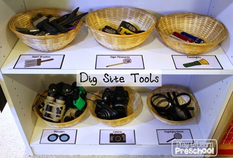 Dinosaur Dig Site tools Dinosaur Dramatic Play Ideas, Dinosaur Theme Preschool Dramatic Play, Paleontologist Dramatic Play, Dino Dig Dramatic Play, Dino Dramatic Play, Dinosaur Dramatic Play Preschool, Dinosaur Dramatic Play, Dinosaur Dig Site, Dinosaurs Eyfs