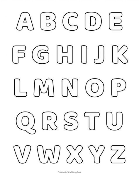 Free Alphabet Printables – Letters, Worksheets, Stencils & ABC Flash Cards - What Mommy Does Alphabet Patterns Templates, Upper Case Alphabet Printables, Alphabet For Coloring, Outline Alphabet Letters, Letter Print Outs Free Printable, How To Outline Letters, Uppercase Alphabet Printable, Outline Letters Fonts Free Printable, Alphabet Outlines Printable Letters