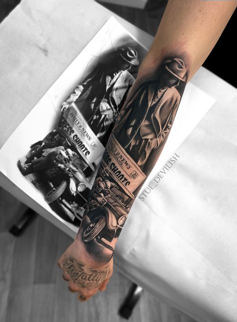 Kray Twins Tattoo, Mobster Tattoo Gangsters, Godfather Tattoos, American Gangster Tattoo, Mafia Tattoo Gangsters, Mafia Tattoo Ideas, Gangster Tattoos Mafia, Mafia Tattoo Design, Maffia Tattoo