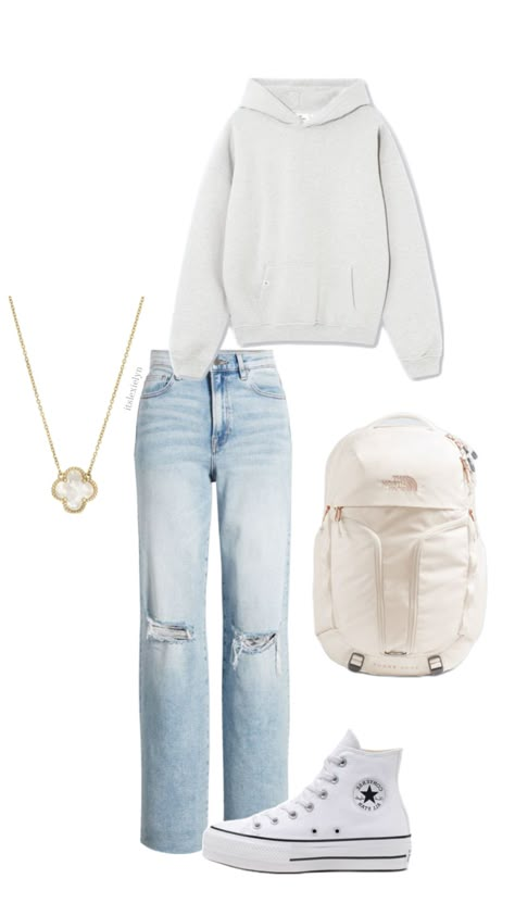 school outfit inspo #schoolfit #schooloutfit #outfitinspo #outfitideas #outfitidea #falloutfit #summeroutfit #cuteoutfit #summerfit #beachfit #summeroutfit #aesthetic #preppy #fitinspo #fashion #style Cold Outfit, Simple Outfits For School, Back To School Fits, Aesthetic Preppy, Classic Style Outfits, School Fit, College Fits, Outfit Layout, Casual Preppy Outfits