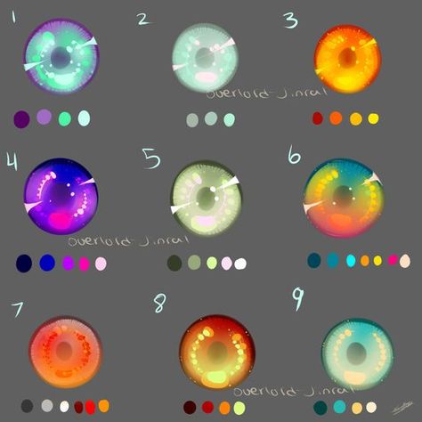 More Eye Swatches by Overlord-Jinral.deviantart.com on @deviantART: Color Palette Challenge, Blemish Remover, Palette Art, Anime Eye Drawing, Digital Painting Tutorials, Chiaroscuro, Eye Art, Digital Art Tutorial, Eye Drawing