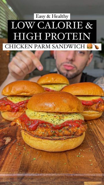 Healthy Chicken Parm Sandwich, Low Calorie Chicken Sandwich, Low Calorie Grilled Chicken, High Protein Sandwiches, Low Calorie Sandwich, Corn Thins, Aussie Fitness, Chicken Parm Sandwich, Protein Sandwich