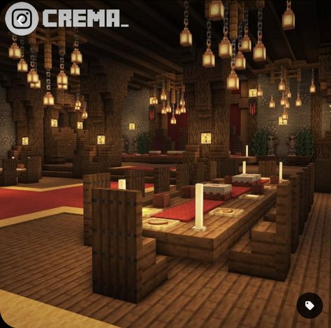 Minecraft Castle Kitchen Ideas, Dining Hall Minecraft, Minecraft Dining Room Medieval, Minecraft Castle Dining Hall, Minecraft Stair Case Ideas, Minecraft Gothic House Interior, Minecraft Fancy Interior, Minecraft Dining Hall, Minecraft Gothic Interior