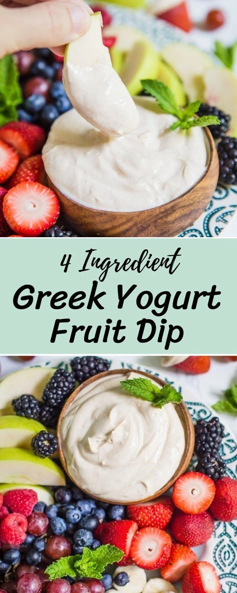 4 Ingredient Greek Yogurt Fruit Dip Recipe Yogurt Fruit Dip Recipe, Greek Yogurt Fruit Dip, Recipe Greek Yogurt, Healthy Fruit Dip, Fruit Salsa Recipe, Yogurt Fruit Dip, Easy Fruit Dip, Fruit Dip Recipe, Healthy Dip Recipes