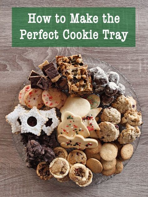 Tips and tricks on putting together the perfect cookie tray for Christmas or any other special occasion. Christmas Cookie Trays Ideas, Cookie Display, The Perfect Cookie, Christmas Cookie Box, Cookie Gift Box, Christmas Tray, Spritz Cookies, Fruitcake Recipes, Dessert Tray