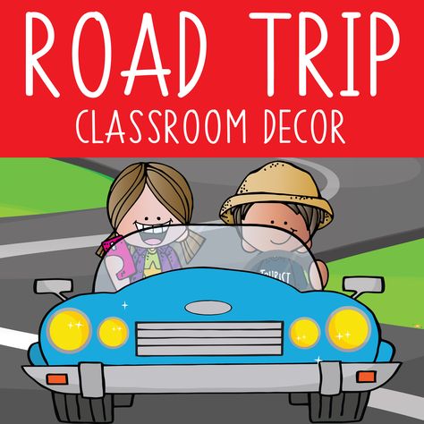 Road Trip Bulletin Board Ideas, Road Trip Decorations, Road Trip Classroom Theme, Road Trip Decorations For Classroom, Reading Adventure Bulletin Boards, School Room Decorations, Road Trip Theme, Classroom Welcome, Classroom Banner