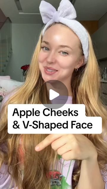 How To Get Apple Cheeks, Apple Cheeks Faces, Change Face Shape Exercise, How To Change Face Shape, Apple Cheeks Exercise, How To Get A V Shaped Face, V Shape Face Exercise, V Shaped Face, Face Shape Guide