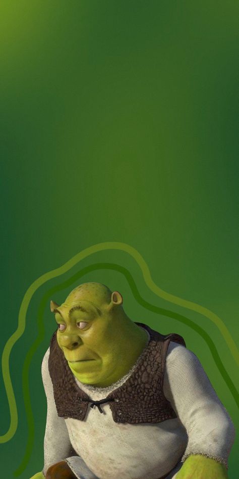 Shrek Matching Wallpapers, Cute Shrek Wallpaper, Green Funny Wallpaper, Shrek And Fiona Wallpaper, Shrek Lockscreen, Shrek Backgrounds, Shrek Wallpaper Aesthetic, Funny Wallpapers Aesthetic, Swamp Wallpaper