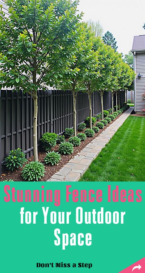 Have you ever dreamed of a backyard oasis? 🌳✨ Dive into our 23 stunning fence ideas that can transform your space today! Extended Fence Height, Fence With Lattice Top, Black Fence, Outdoor Fencing, Privacy Fence Designs, Privacy And Security, Fence Styles, Front Yard Ideas, Fence Art