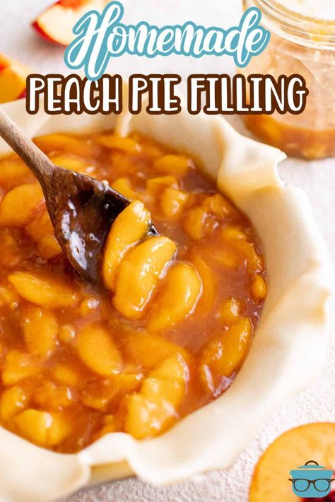 Peach Pie Filling From Frozen Peaches, Apricot Pie Filling, Homemade Peach Pie Filling, Preserve Peaches, Canning Apricots, Canning Recipes For Beginners, Peach Pie Filling Recipes, Lunch Hacks, Freezer Pie