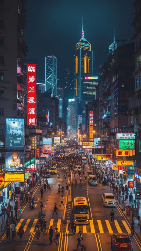 Bustling Cityscape View: A vibrant city street at night brimming with neon signs, busy traffic, and bustling crowds. #city #night #neon #streets #crowds #aiart #aiphoto #stockcake ⬇️ Download and 📝 Prompt 👉 https://stockcake.com/i/bustling-cityscape-view_232209_44078 Edgy Basement, Street Veiw, City Street At Night, Busy City Street, Canyon City, City View Night, Street At Night, Anime City, Modern Metropolis