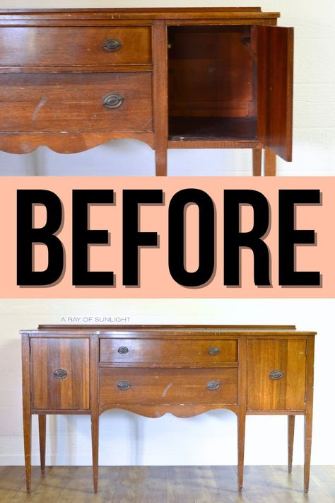 Painting A Buffet Decorate A Buffet Cabinet, Painting A Sideboard, Redo Buffet Cabinet, Buffet Paint Color Ideas, Duncan Phyfe Buffet Makeover, Paint Buffet Cabinet, Refurbished Buffet Cabinet, Old Buffet Makeover Ideas, Painting A Buffet