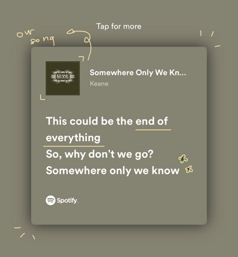 Somewhere Only We Know Wallpaper, Somewhere Only We Know Spotify, Somewhere Only We Know Aesthetic, Older Song, Songs That Describe Me, Great Song Lyrics, Relatable Lyrics, Somewhere Only We Know, Rap Lyrics Quotes