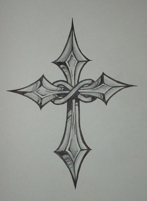 Crosses Drawing Sketches, Cross Pencil Drawing, Cross Drawing Sketches Pencil, Cool Cross Drawings, Cross Designs Drawings, Cross Drawing Sketches, Hispanic Drawings Easy, Cross Tattoo Stencil, Tattoo Designs Cross