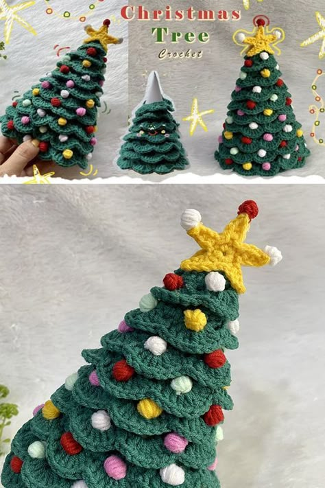 Crochet Christmas : Crochet Christmas Tree Tutorial 🎄 Cute Christmas Crochet Ideas 🎄 Crochet DIY Crochet 3d Christmas Tree Pattern, Crochet Christmas Tree Free Pattern Easy, Free Crochet Pattern Christmas Tree, Crochet Christmas Trees Pattern Free, Crochet Christmas Tree Free Pattern, Free Crochet Christmas Tree Patterns, Christmas Tree Crochet Pattern Free, Christmas Tree Hat Crochet, Crochet Christmas Tree Patterns