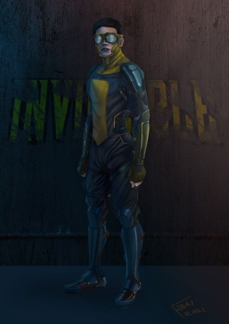 Invincible Oc Male, Invincible Redesign, Invincible Costume, Invincible Show, Boom Images, Male Superhero, Oc Superhero, Omni Man, Mystical Beings