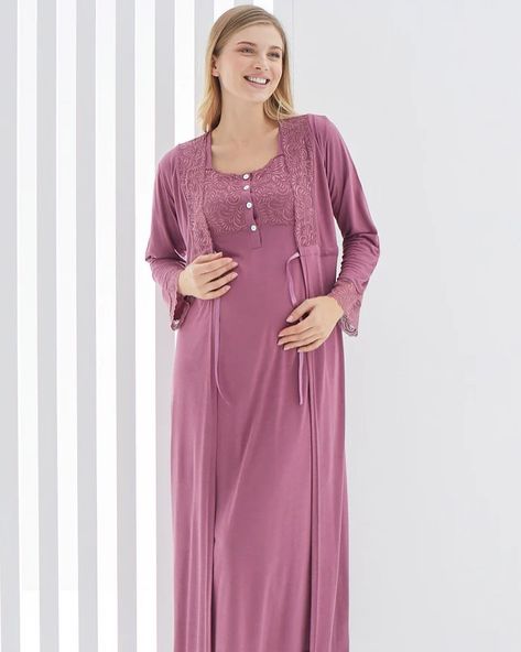 Maternity & Nursing Nightgown With Lace Sleeve Robe Plum - 2267 8 Colors: Dried Rose - Red - Ecru - Powder - Blue - Plum - Navy Blue - Pink Sizes: M - L - XL - 2XL Product code: 2267 #biggshopy #mother #maternity #pregnant #pregnancy #postpartum #nursing #nightgown #breastfeedingmom #schwangerschaft #grossesse #enceinte #incinta #newmom #حامل #embarazo #ماما #gravidanza #gravidez #妊娠 #беременна #怀孕 #حامل #zwanger #εγκυμοσύνη #hamiləlik #ორსულობა #беременность #հղիություն #бременност Maternity Nightgown, Postpartum Nursing, Maternity Nightwear, Nursing Nightgown, Maternity Nursing, Lace Sleeves, Powder Blue, New Moms, Night Gown