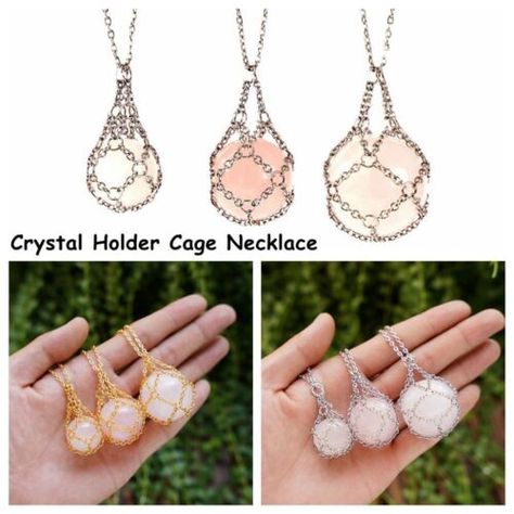 Diy Crystal Necklace Holder, Stone Holder Necklace, Gemstone Holder Necklace Diy, Crystal Holder Necklace, Crystal Net Necklace Diy, Interchangable Crystal Necklace, Interchangeable Crystal Necklace, Charm Holder Necklace, Ring Holder Necklace