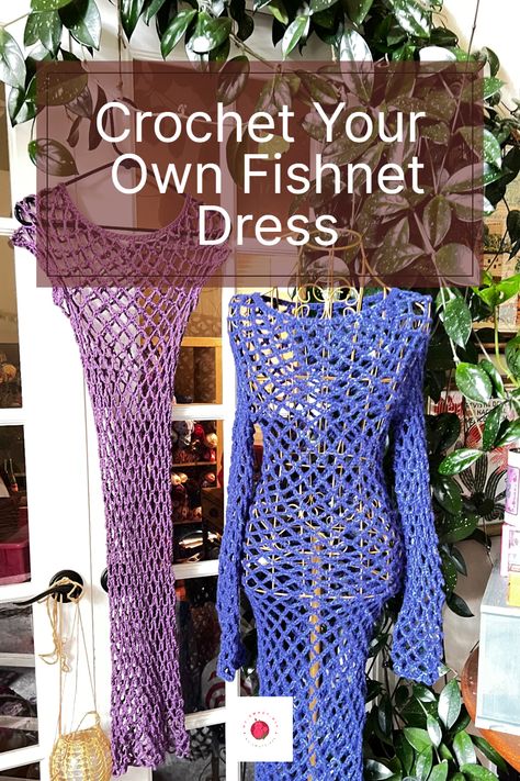 Ever wanted to create your very own stunning fishnet dress? This crochet masterpiece is easier than you think, and you can choose to design it with or without sleeves! Get inspired and step up your crochet game with our detailed YouTube tutorial. Click here to Watch Youtube Tutorial. Crochet Net Dress Free Pattern, Crochet Net Dress Pattern, Fishnet Crochet Pattern, Crochet Mini Dress Pattern Free, 70’s Fashion Hippie, Crochet Net Dress, Crochet Fishnet, Crochet Net, Crochet Game