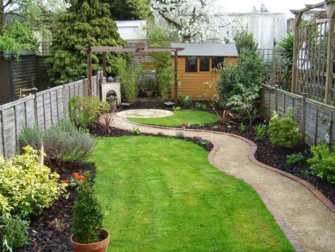 Circular Lawn, Small Garden Plans, Cheap Landscaping Ideas, Narrow Garden, Back Garden Design, Garden Design Layout, Uk Garden, Have Inspiration, Back Gardens