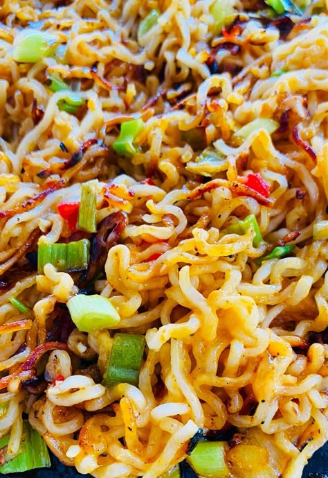 Bang Bang Ramen Noodles, Rama Noodle Recipes, Hamburger And Ramen Noodles, Tuna Ramen Noodles, Bang Bang Noodles Recipe, Ramen Noodle Side Dish Recipes, Cantonese Noodles Recipes, Ramen Casserole Recipes, Bang Bang Noodles