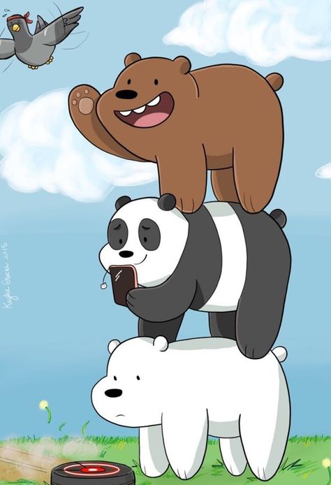 Panda Wallpaper Iphone, We Are Bears, We Bear Bears, Ice Bear We Bare Bears, We Bare Bear, Simple Anime, We Bare Bears Wallpapers, Bear Bears, Ice Bear