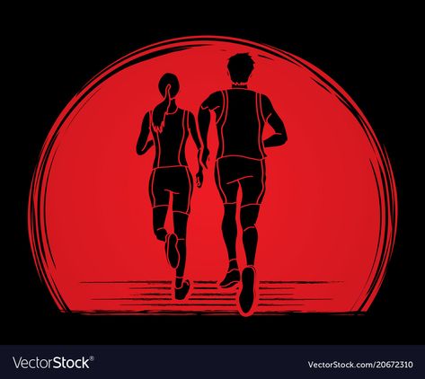 Running Together, Minimalist Concept, Running Partner, Couple Running, Running Marathon, Trendy Flats, Marathon Runner, Marathon Runners, Marathon Running