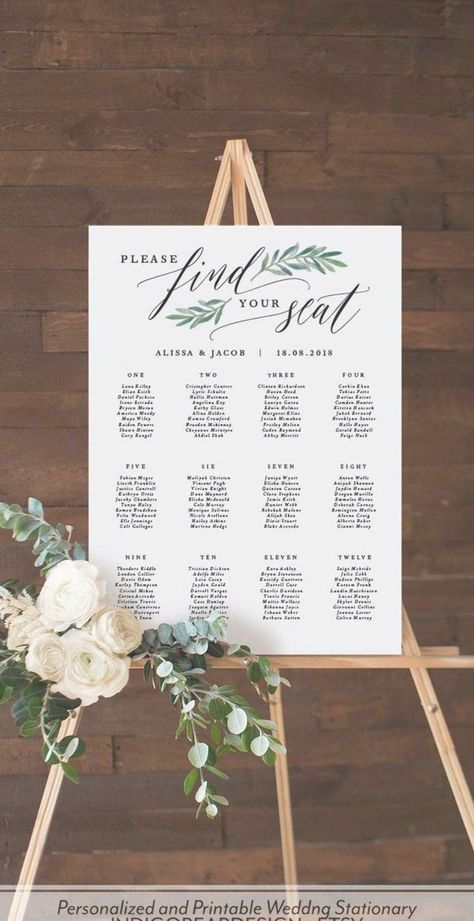 Wedding Table Planner, Wedding Table Assignments, Seating Plan Sign, Wedding Table Themes, Table Planner, Find Your Seat, Signing Table Wedding, Wedding Printable, Wedding Table Plan