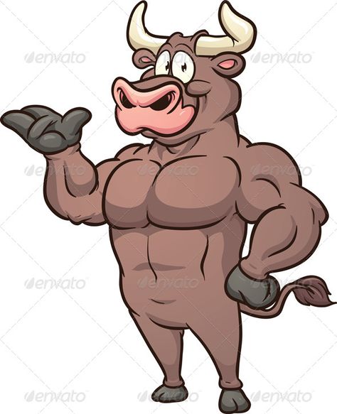 Cartoon Bull Bull Cartoon, Cartoon Bull, Happy Illustration, Vector Graphics Design, Happy Cartoon, Big Muscles, Link Building, White Hat, Logo Icons