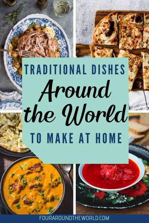 Dinner Around The World, Around The World Recipes, International Dishes, Foreign Food, Around The World Food, Recipes Around The World, Food From Around The World, Traditional Dishes, Food Around The World