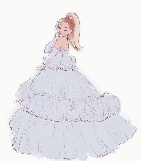 this Ari Grammy sketch is so cute 🥺 Meet Gala, Two Lovers Art, My Everything Ariana Grande, Ariana Grande Anime, Ariana Grande Background, Ariana Grande Drawings, Star Guardian, Ariana Video, Art Romantic