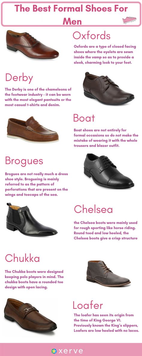 Formal shoes for men, better known as dress shoes, are one of the styles that have been here from ages and will never go out of fashion. Without the appropriate dress shoes, you will look like scruffy even in that crisp white shirt coupled up with a well-tailored blazer and smart trousers. Let us take a look at the different types of formal shoes that will help you to get that elegant business look together. Types Of Dress Shoes Men, Shoes On Blazer For Men, Type Of Shoes Men, Types Of Blazers Men, Classy Men Shoes, Shoe Types For Men, Formal Shoes Outfit Men, Shoes For Formal Dress Men, Casual Formal Shoes For Men