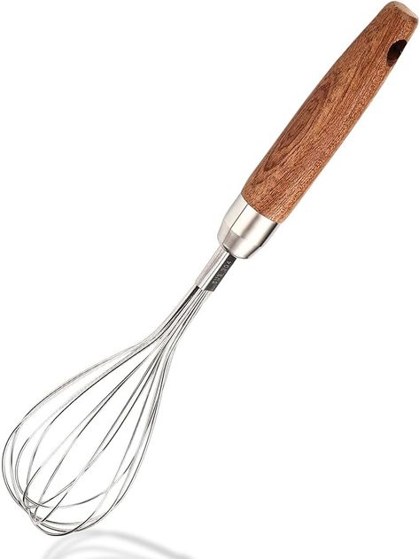 Amazon.com: ESSBES Stainless Steel Wooden Handle Whisk - Home Kitchen Whisk Multi Function Hand Whisk Non Stick Balloon Whisk Easy to Clean Suitable for Home Restaurant Stir Eggs, Cake Batter: Home & Kitchen