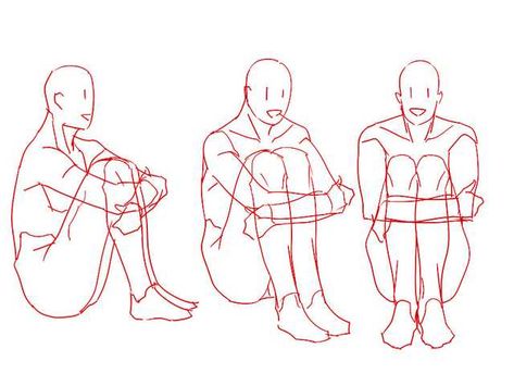 Person Sitting With Knees Up, Chest Drawing, On Knees, Different Poses, Knee Up, Body Reference Drawing, Sitting Poses, Poses References, Figure Drawing Reference