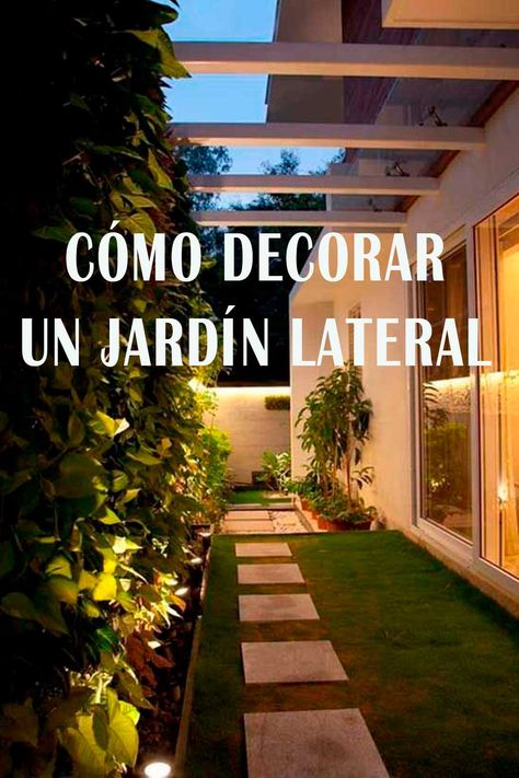 Agrega un toque de naturaleza y belleza a tu hogar en los espacios laterales de tu vivienda. Ideas Para Decorar Jardines, Front Garden Landscape, Small Living Room Decor, Courtyard Garden, Front Garden, Garden Landscaping, Womens Hairstyles, Pergola, Living Room Decor