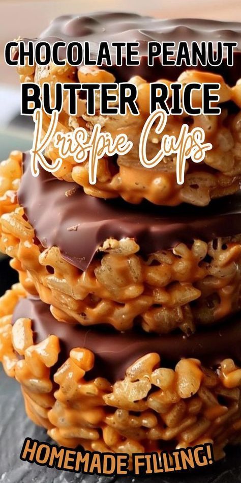 If you love peanut butter cups, or chocolate and peanut butter….you’ll love these Chocolate Peanut Butter Rice Krispy Cups! The perfect sweet to satisfy that sweet tooth craving! Uses For Rice Krispie Cereal, Chocolate Peanut Butter Balls With Rice Krispies Recipe, Chocolate Peanut Butter Rice Balls, Peanut Butter Rice Krispies Treats, Chocolate Rice Krispie Peanut Butter Cups, Chocolate Pb Rice Krispie Treats, Peanut Butter Rice Crispy Treats Recipe, Peanut Butter Rice Krispie Cups, Rice Krispie Treats With Chocolate Chips